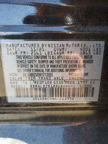 2022 Nissan Sentra Sv VIN: 3N1AB8CV8NY213993 Lot: 59970294