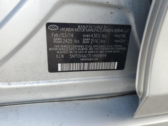 2014 Hyundai Sonata Gls VIN: 5NPEB4AC7EH888899 Lot: 59160284