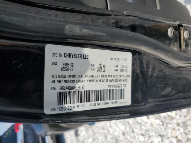 2008 Dodge Charger VIN: 2B3LA43H48H175167 Lot: 59268394