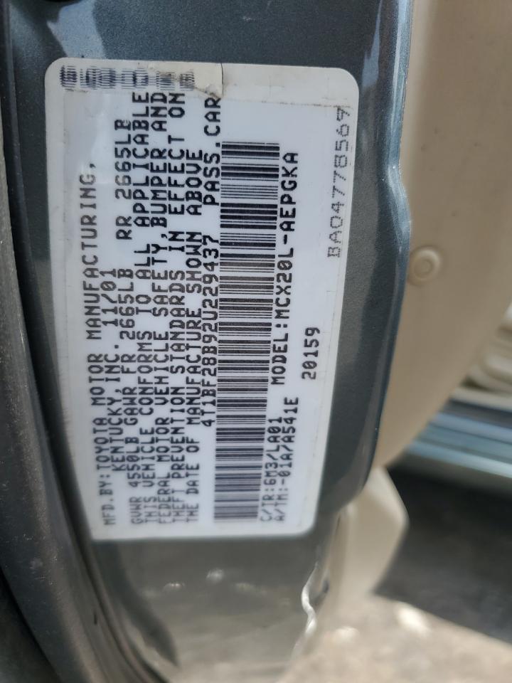 4T1BF28B92U229437 2002 Toyota Avalon Xl