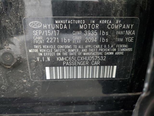 2017 Hyundai Ioniq Blue VIN: KMHC65LCXHU057532 Lot: 59626424