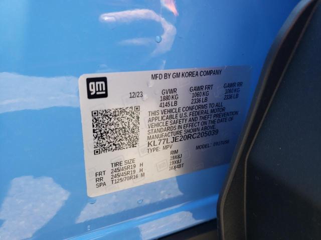 2024 CHEVROLET TRAX 2RS KL77LJE20RC205039