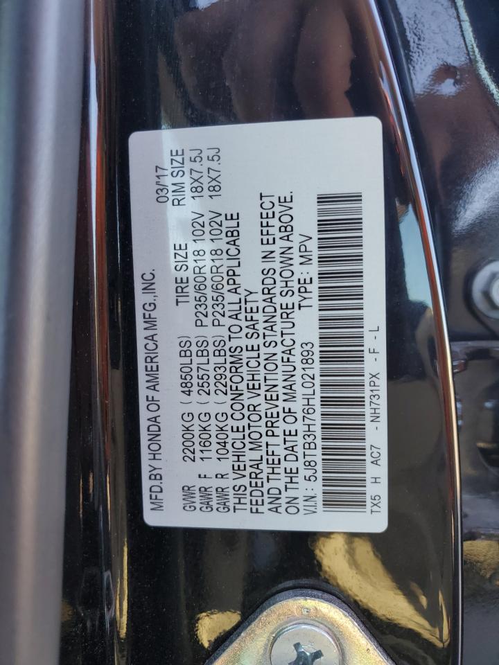 5J8TB3H76HL021893 2017 Acura Rdx Advance