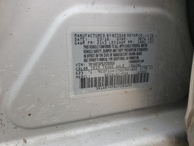 2018 Nissan Sentra S VIN: 3N1AB7AP8JY280604 Lot: 56947584