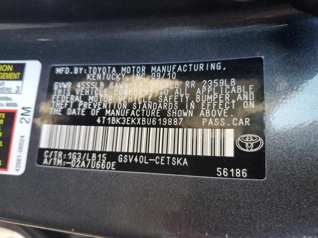 4T1BK3EKXBU619887 2011 Toyota Camry Se