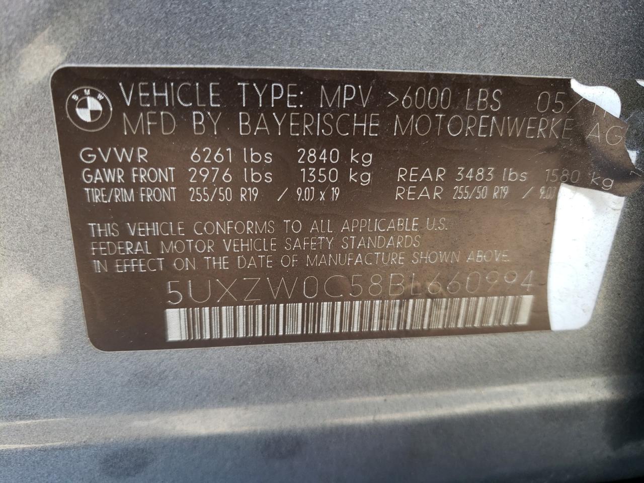 5UXZW0C58BL660994 2011 BMW X5 xDrive35D