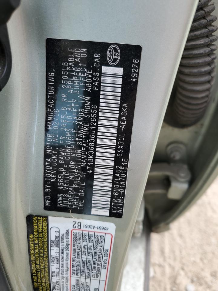 4T1BK36B36U126556 2006 Toyota Avalon Xl