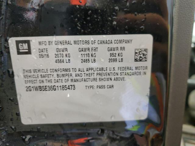 2016 Chevrolet Impala Limited Lt VIN: 2G1WB5E36G1185473 Lot: 58663524