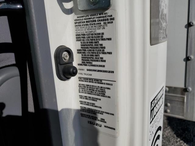 2019 Isuzu Npr Hd VIN: 54DC4W1B9KS801839 Lot: 54722514