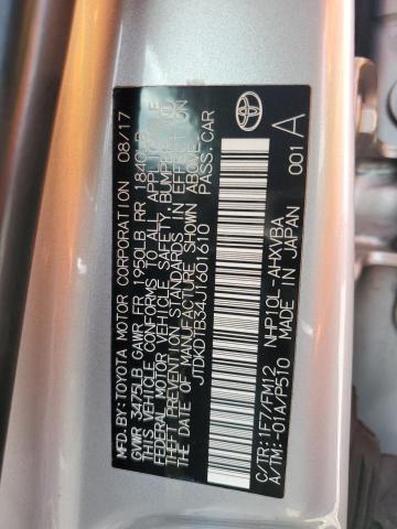 2018 Toyota Prius C VIN: JTDKDTB34J1601610 Lot: 57080304