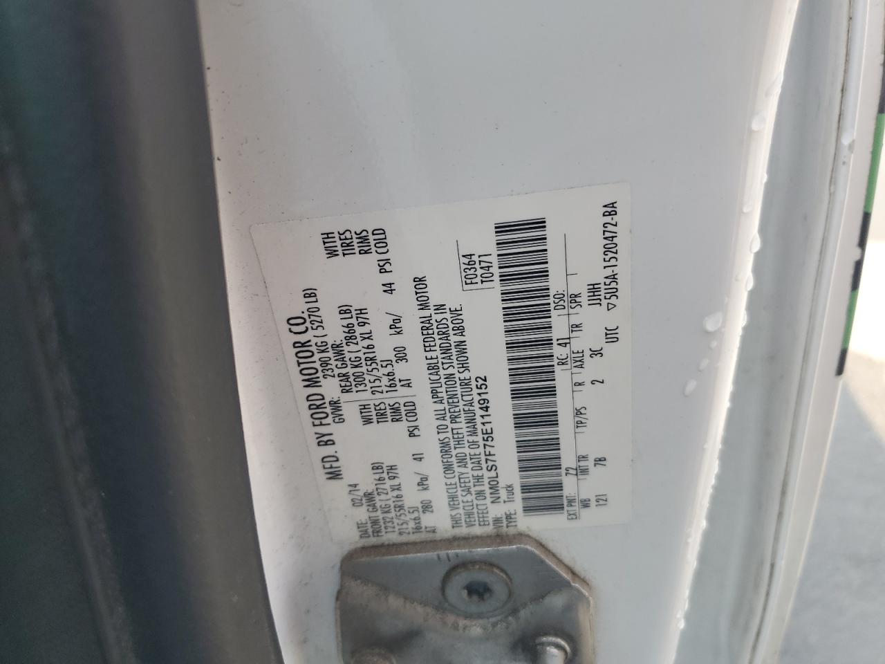 NM0LS7F75E1149152 2014 Ford Transit Connect Xlt