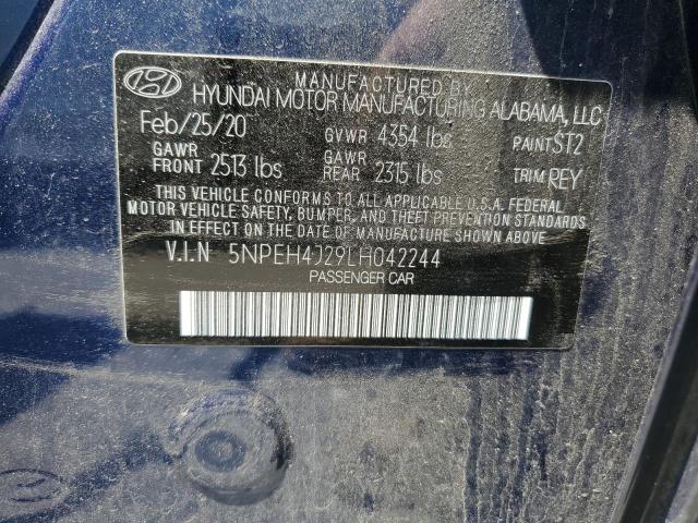 2020 Hyundai Sonata Limited VIN: 5NPEH4J29LH042244 Lot: 57075504