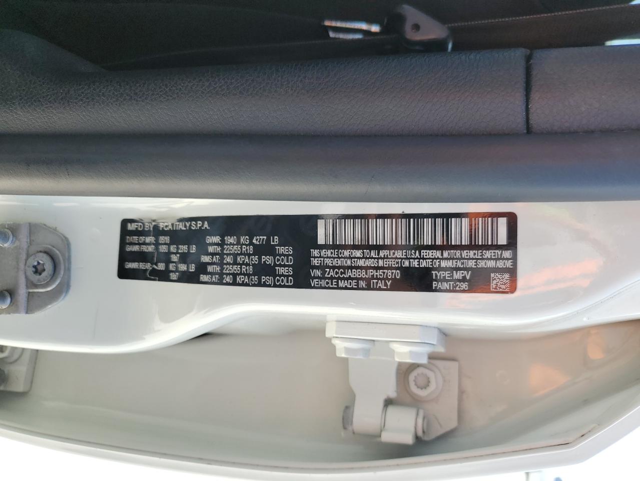 ZACCJABB8JPH57870 2018 Jeep Renegade Latitude