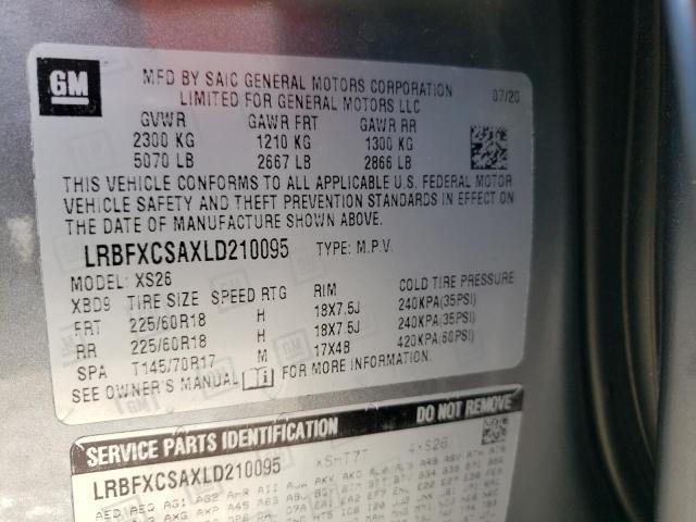 2020 Buick Envision Essence VIN: LRBFXCSAXLD210095 Lot: 59505054