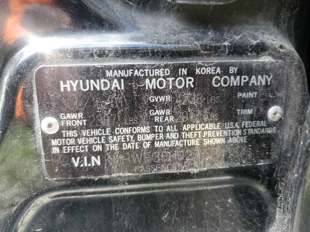 KMHWF35H02A524184 2002 Hyundai Sonata Gls