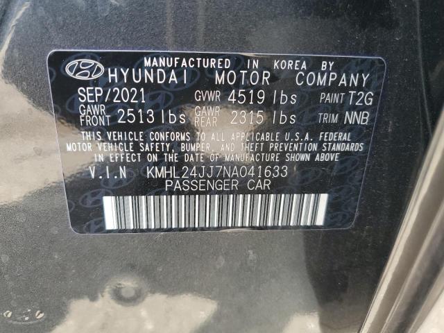 2022 Hyundai Sonata Hybrid VIN: KMHL24JJ7NA041633 Lot: 57720344