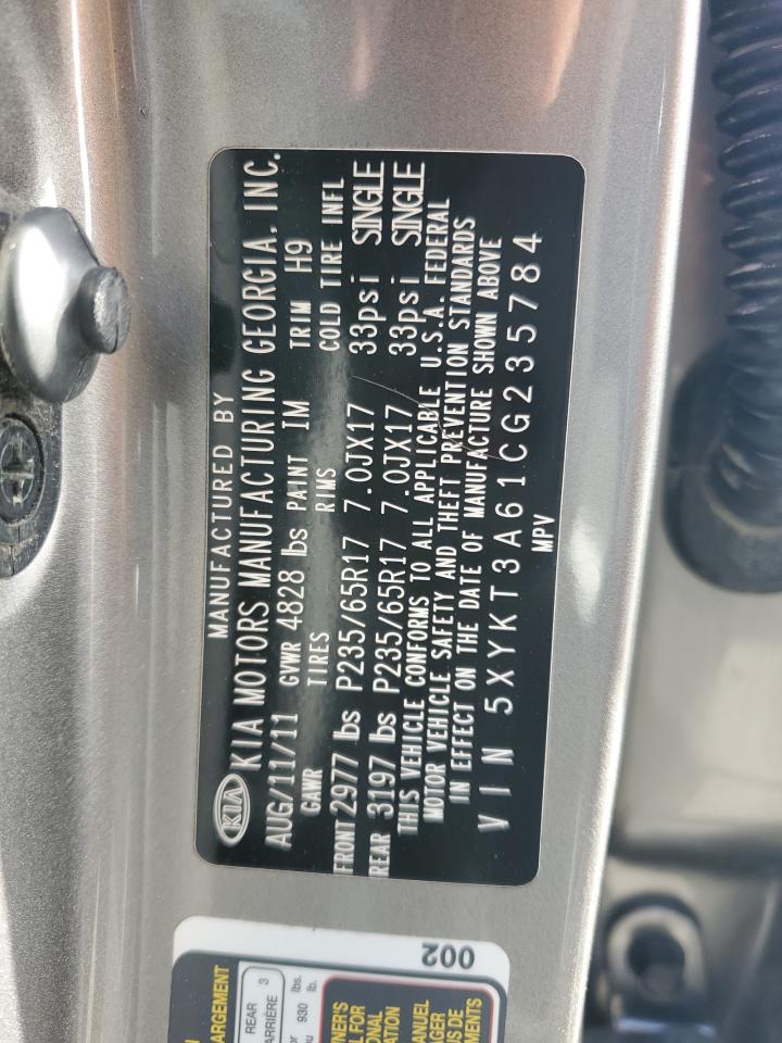 5XYKT3A61CG235784 2012 Kia Sorento Base