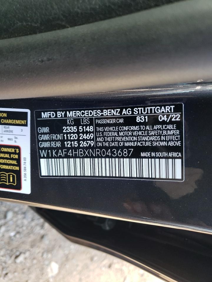 W1KAF4HBXNR043687 2022 Mercedes-Benz C 300 4Matic