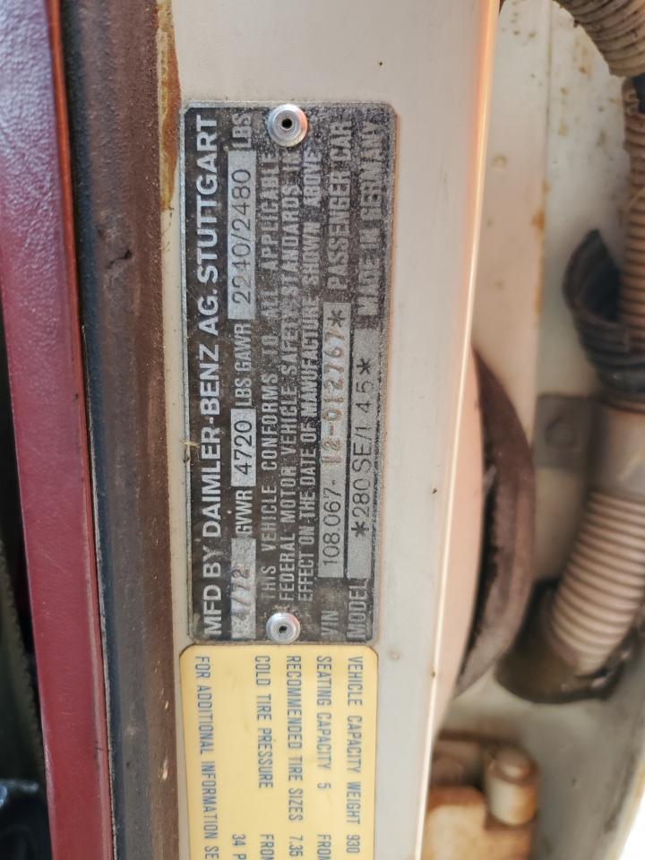 10806712012767 1972 Mercedes-Benz 280 Sl