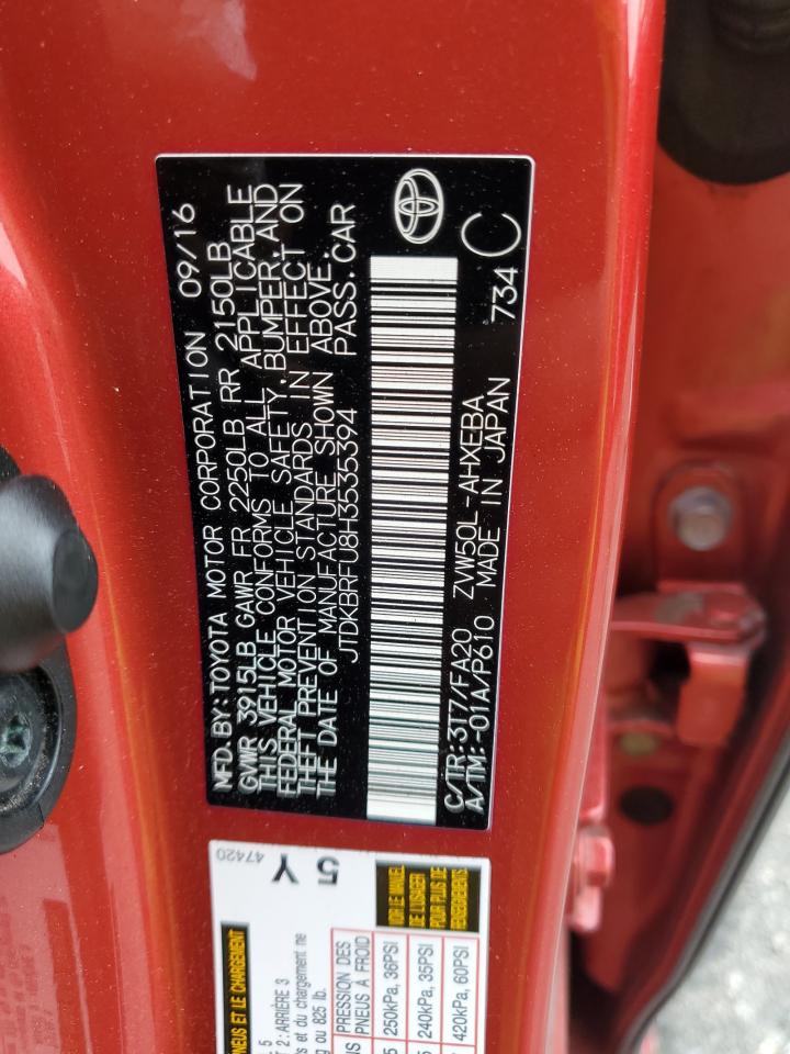 JTDKBRFU8H3535394 2017 Toyota Prius