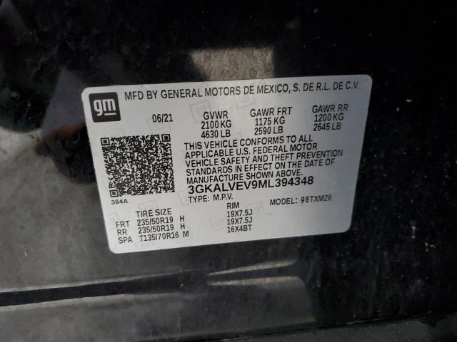 2021 GMC Terrain Slt VIN: 3GKALVEV9ML394348 Lot: 58122024