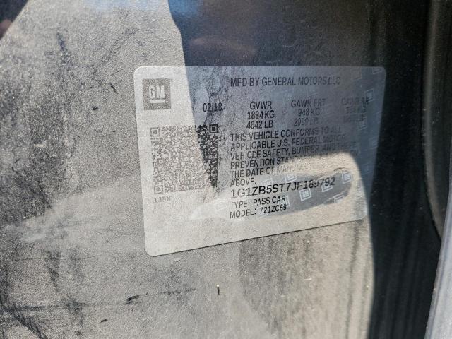 2018 Chevrolet Malibu Ls VIN: 1G1ZB5ST7JF189792 Lot: 59026864