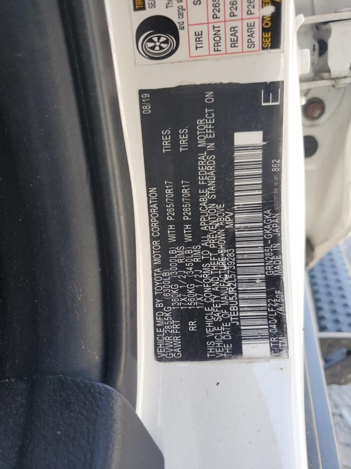 JTEBU5JR2L5739283 2020 Toyota 4Runner Sr5/Sr5 Premium