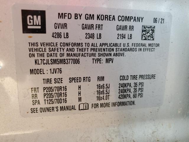 KL7CJLSM5MB377006 Chevrolet Trax 1LT 13