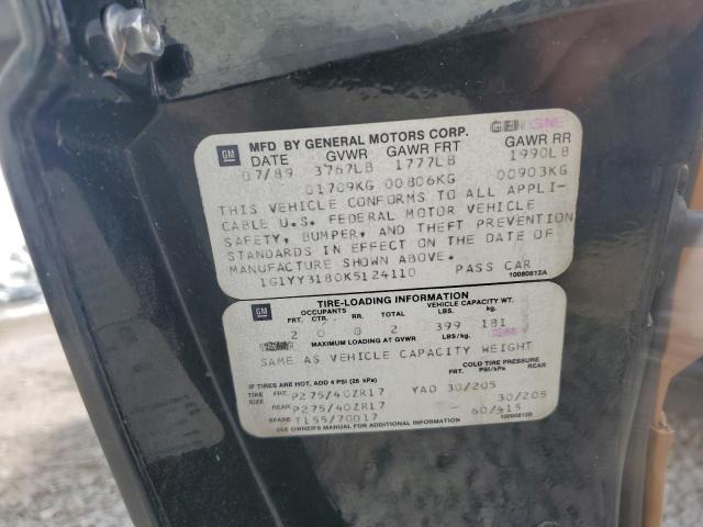 1989 Chevrolet Corvette VIN: 1G1YY3180K5124110 Lot: 59488974