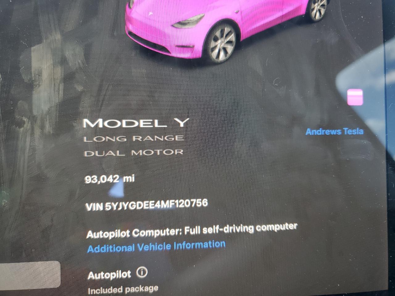 5YJYGDEE4MF120756 2021 Tesla Model Y