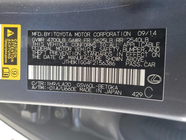 2015 Lexus Es 350 VIN: JTHBK1GG4F2156386 Lot: 57867814