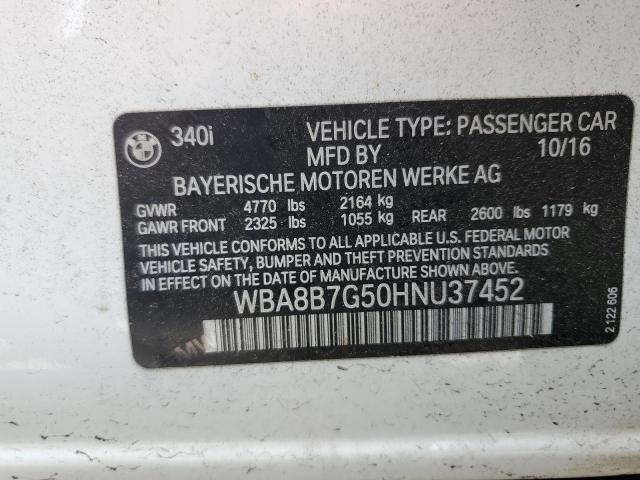2017 BMW 340 XI - WBA8B7G50HNU37452