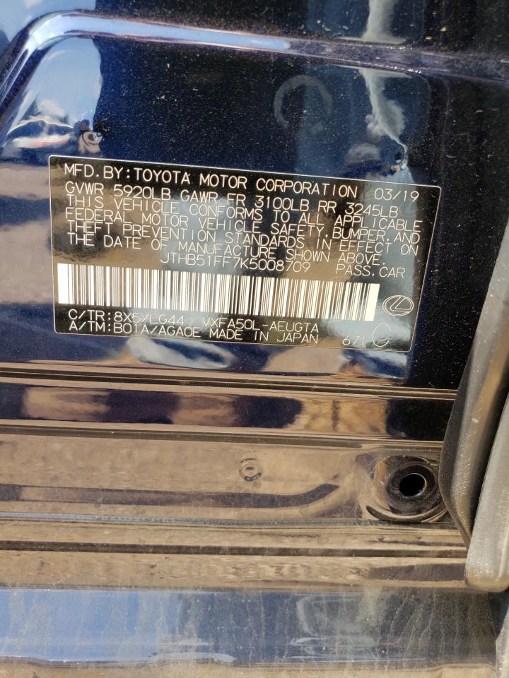 JTHB51FF7K5008709 2019 Lexus Ls 500 Base