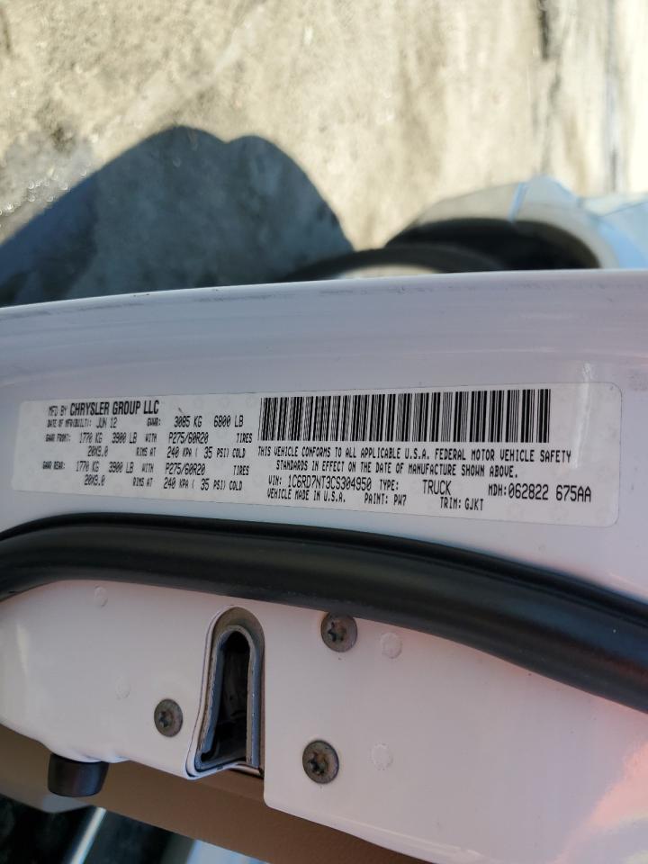 1C6RD7NT3CS304950 2012 Dodge Ram 1500 Laramie