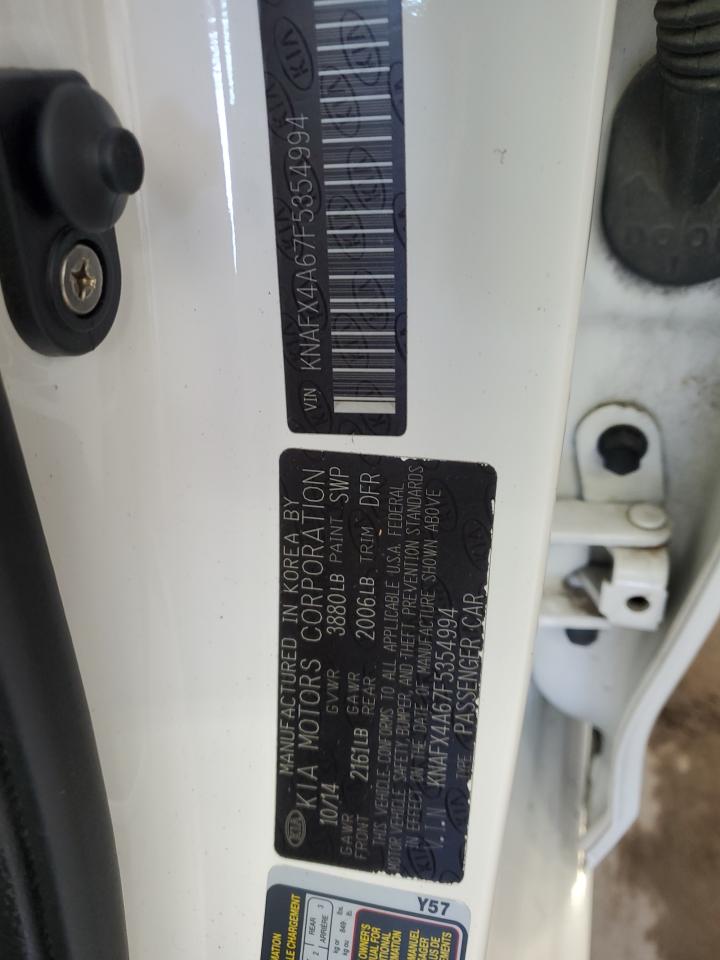 KNAFX4A67F5354994 2015 Kia Forte Lx