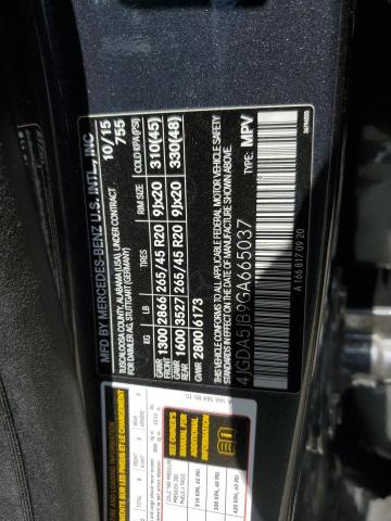 2016 Mercedes-Benz Gle 350 VIN: 4JGDA5JB9GA665037 Lot: 60256744