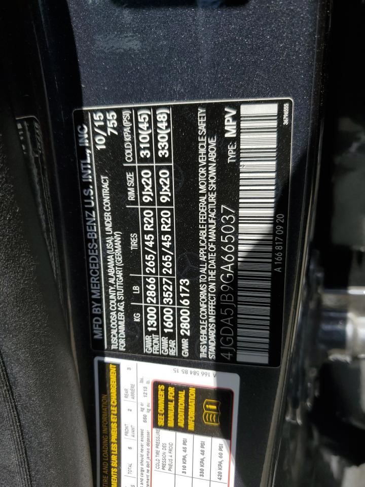 4JGDA5JB9GA665037 2016 Mercedes-Benz Gle 350