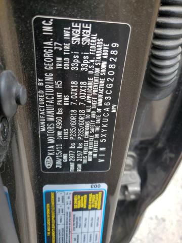 2012 Kia Sorento Ex VIN: 5XYKUCA63CG208289 Lot: 59265904