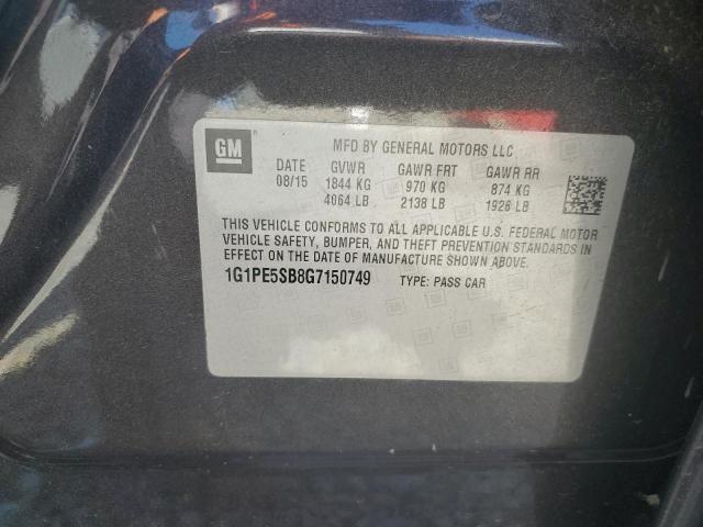 2016 Chevrolet Cruze Limited Lt VIN: 1G1PE5SB8G7150749 Lot: 58451974