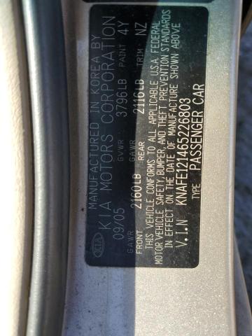 KNAFE121465226803 2006 Kia Spectra Lx