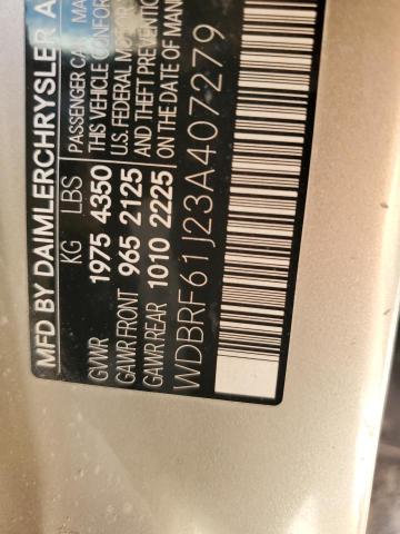 2003 Mercedes-Benz C 240 VIN: WDBRF61J23A407279 Lot: 53177154