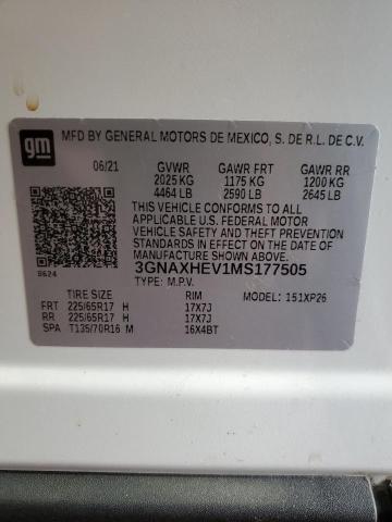 2021 Chevrolet Equinox Ls VIN: 3GNAXHEV1MS177505 Lot: 58732954