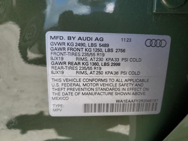 2024 Audi Q5 Premium Plus 45 VIN: WA1EAAFY2R2045197 Lot: 59714564