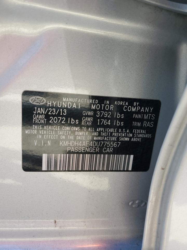 KMHDH4AE4DU775567 2013 Hyundai Elantra Gls