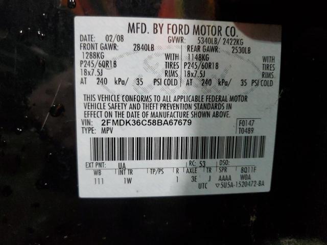 2FMDK36C58BA67679 2008 Ford Edge Se