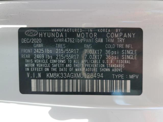 KM8K33AGXMU128494 Hyundai Kona  12