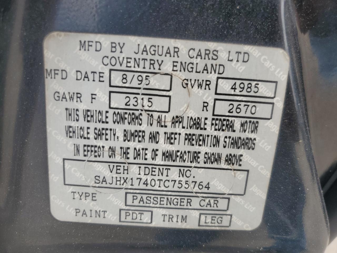 SAJHX1740TC755764 1996 Jaguar Xj6