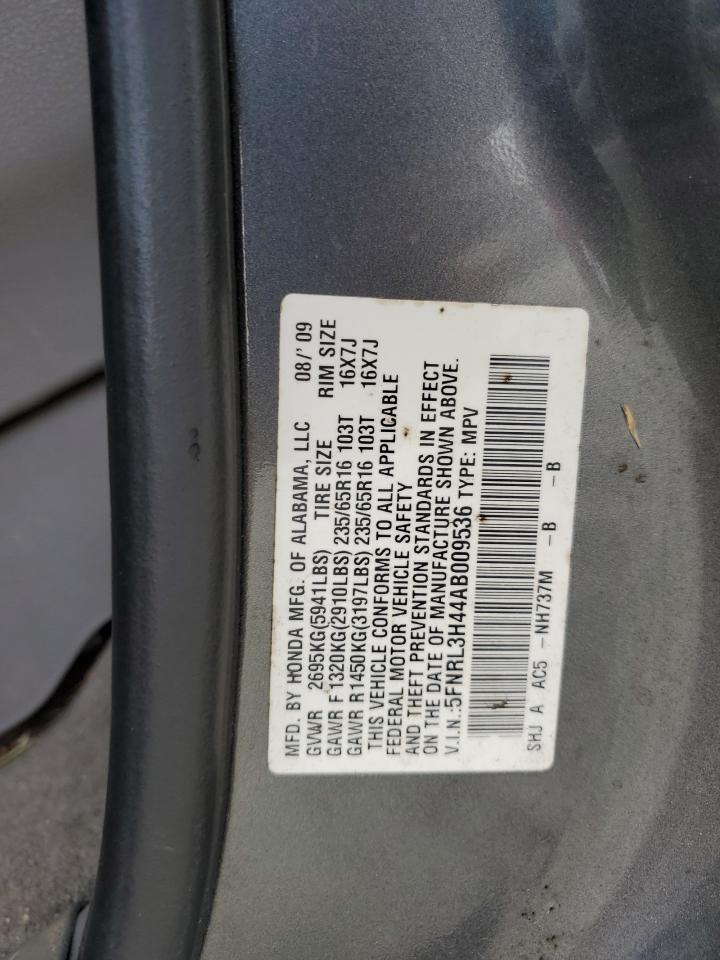 5FNRL3H44AB009536 2010 Honda Odyssey Ex