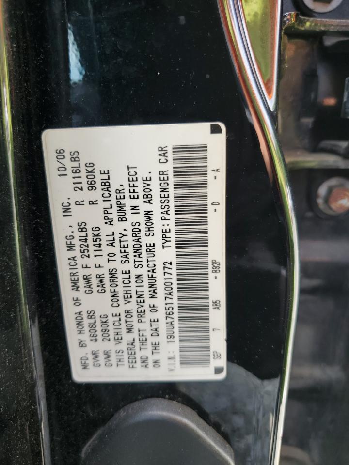 19UUA76517A001772 2007 Acura Tl Type S