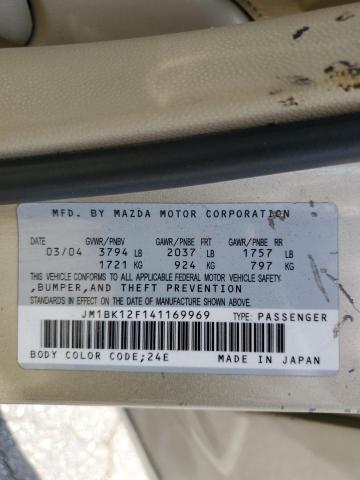 2004 Mazda 3 I VIN: JM1BK12F141169969 Lot: 58962184